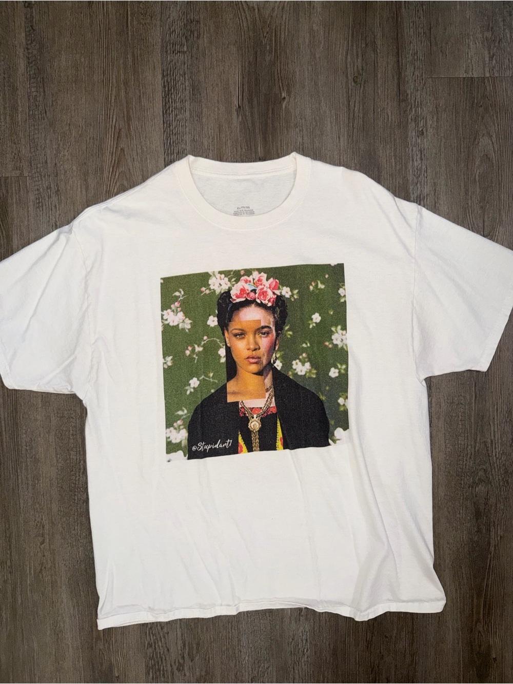 Rihanna Frida Kahlo Cotton Graphic Tshirt